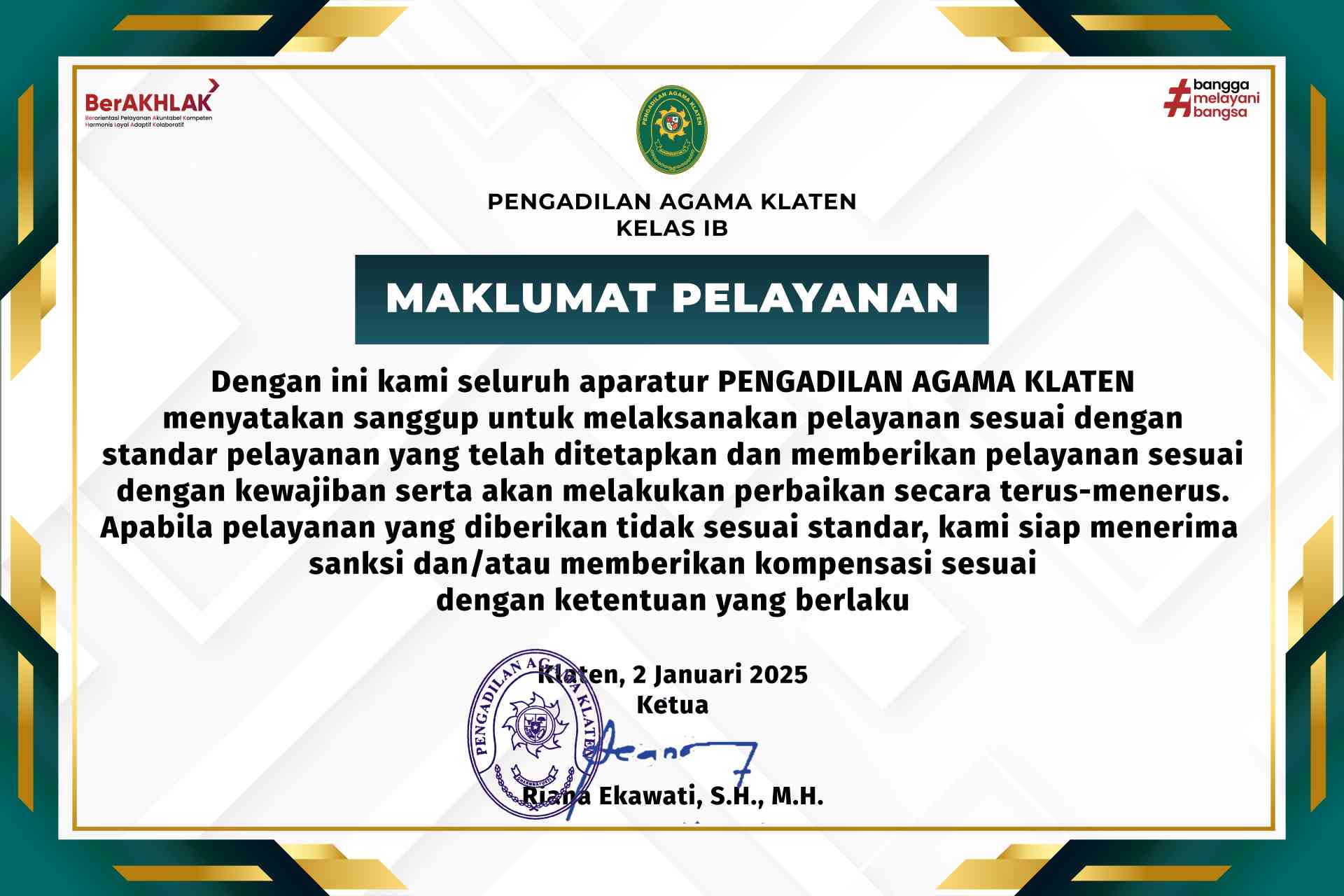 Maklumat Pelayanan 2025 Web